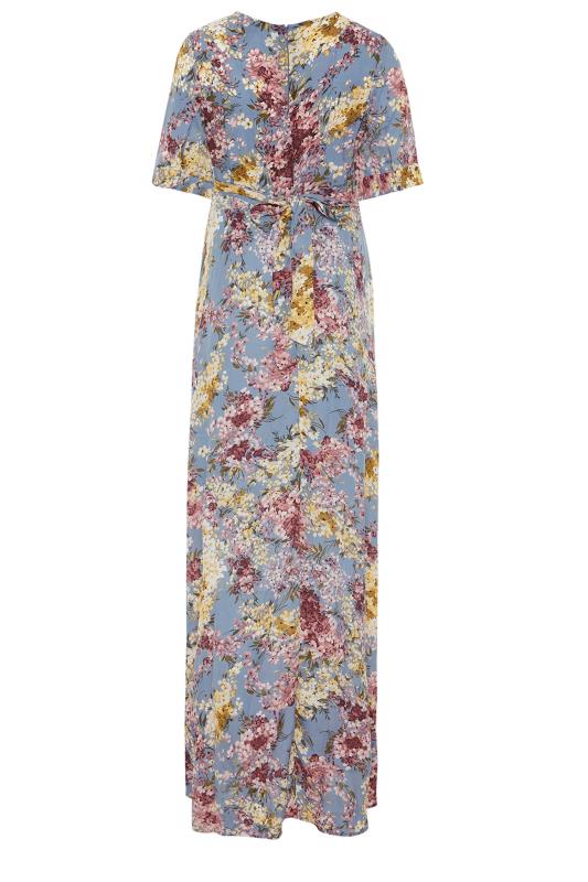 LTS Blue Floral Wrap Front Maxi Dress | Long Tall Sally 6