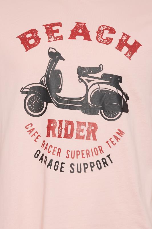 KAM Big & Tall Pink Beach Rider T-Shirt | BadRhino 2