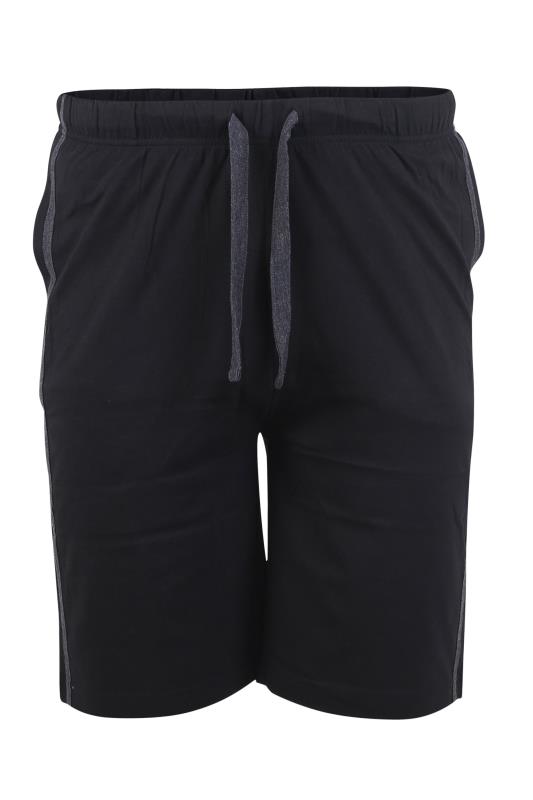 D555 2 PACK Black & Charcoal Grey Jersey Shorts | BadRhino  11