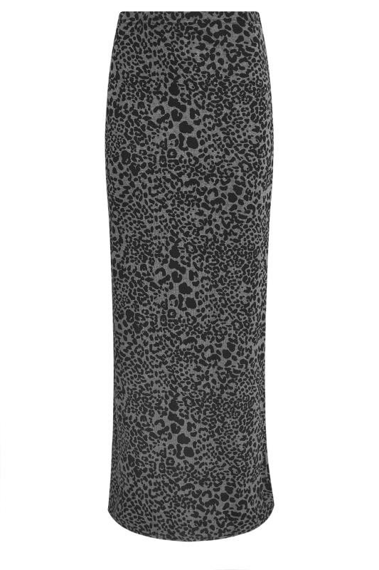 LTS Tall Grey Leopard Print Maxi Skirt | Long Tall Sally 5
