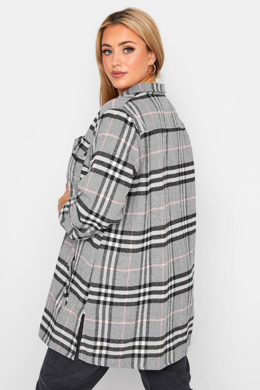 LIMITED COLLECTION Curve Grey Checked Shacket_C.jpg