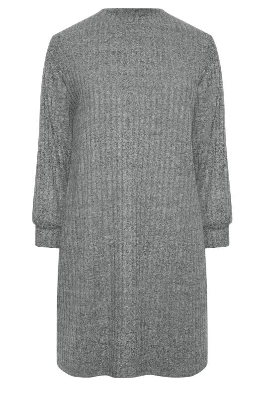 YOURS Plus Size Grey Soft Touch Jumper Dress | Yours Clothing 5