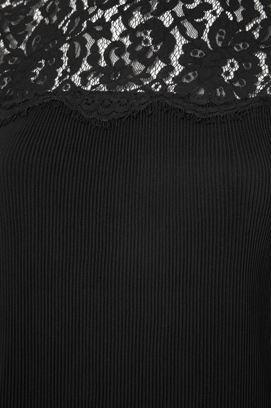 Plus Size YOURS LONDON Black Lace Pleat Tunic | Yours Clothing 5