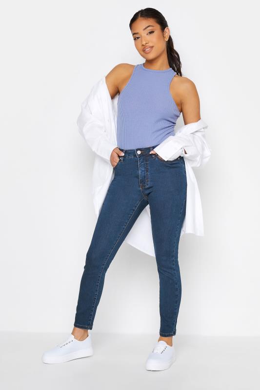 MADE FOR GOOD Petite Mid Blue Skinny Jeans 2