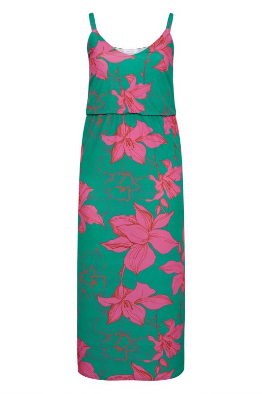YOURS LONDON Plus Size Green Tropical Cami Maxi Dress | Yours London 6
