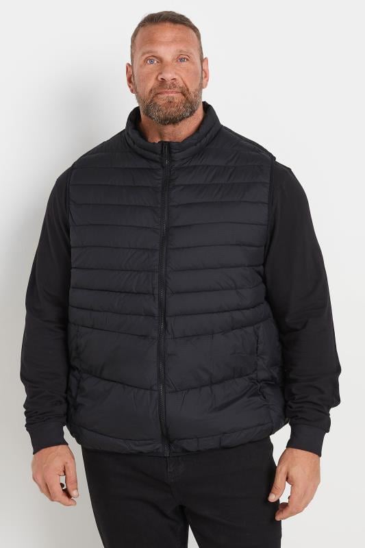 JACK & JONES Black Padded Packable Gilet | BadRhino 1