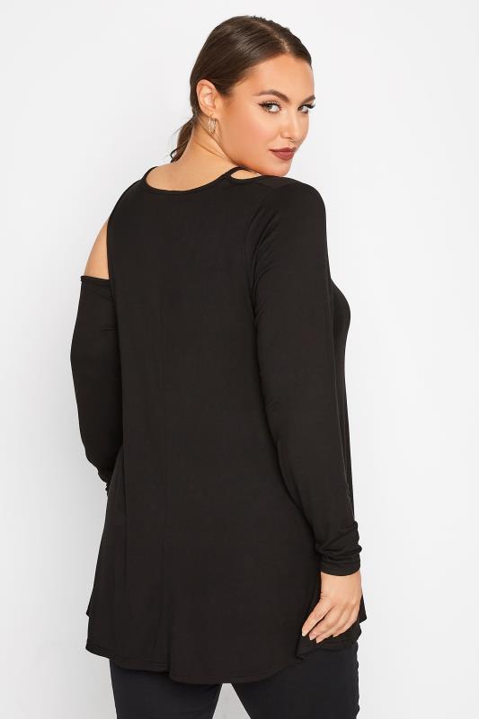 LIMITED COLLECTION Curve Black Cut Out Detail Top 3