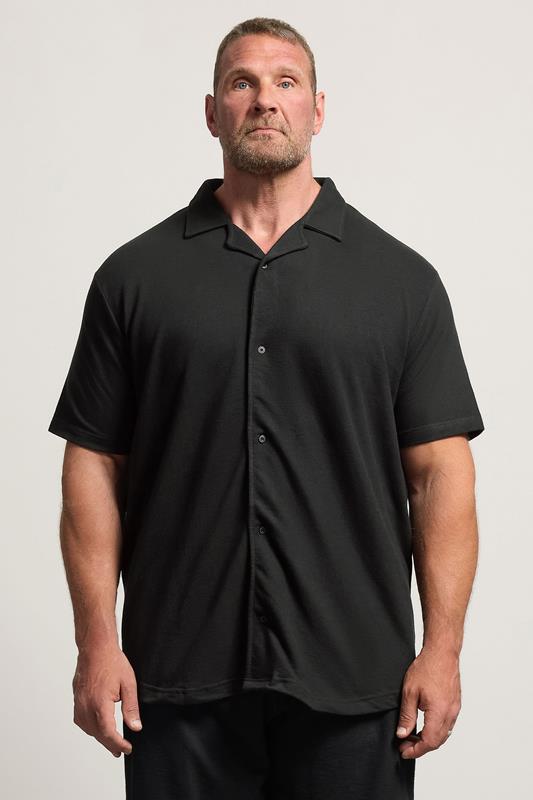 BadRhino Big & Tall Black Revere Jersey Shirt