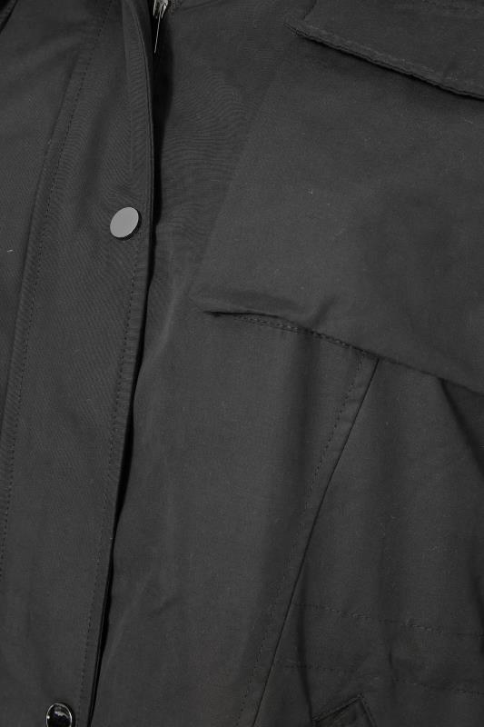 Plus Size Black Faux Fur-Lined Maxi Coat | Yours Clothing 5