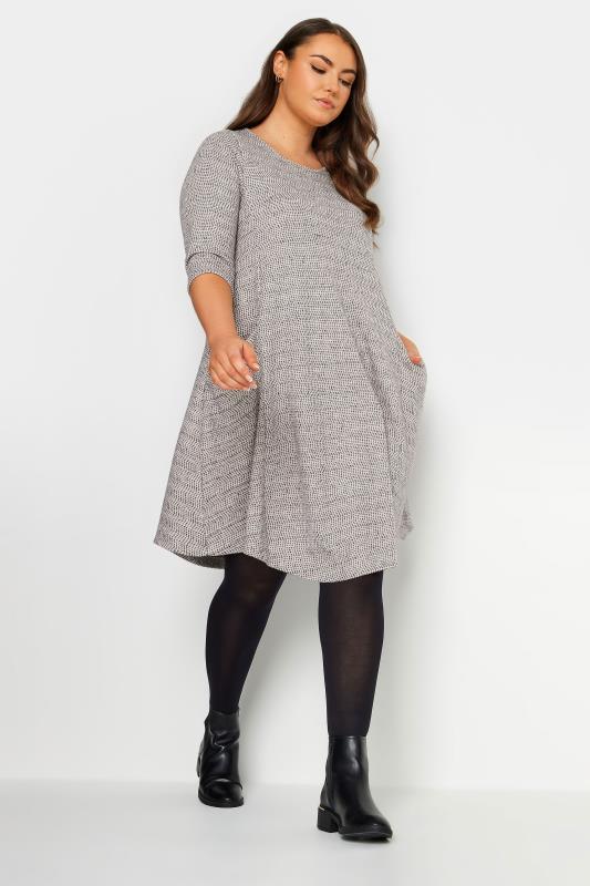 YOURS Curve Light Grey Soft Touch Pocket Dress | Yours Clothing