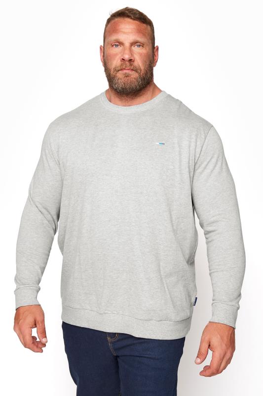  dla puszystych BadRhino Big & Tall Grey Marl Essential Sweatshirt