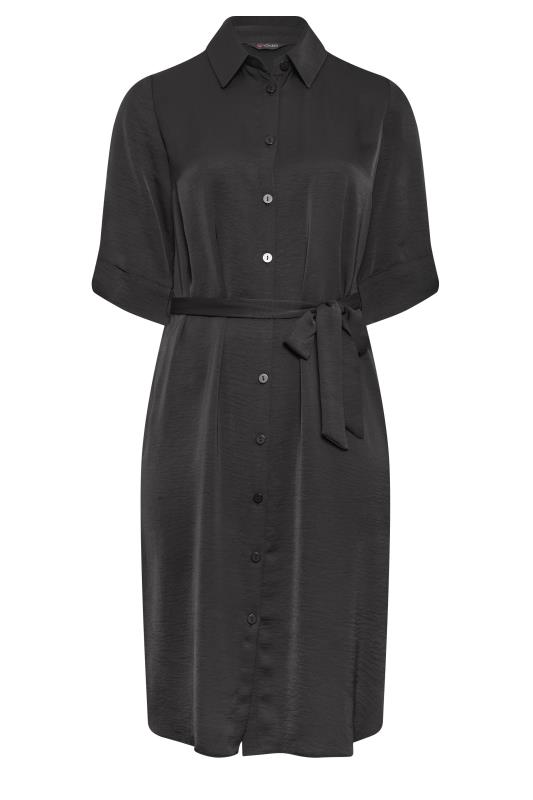 YOURS Plus Size Black Midi Shirt Dress | Yours Clothing 5