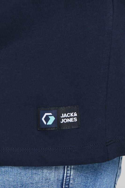 JACK & JONES Navy Blue Logan T-Shirt | BadRhino  4