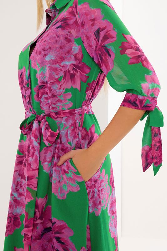 STAR Green Floral Shirt Dress | StarByJM 4