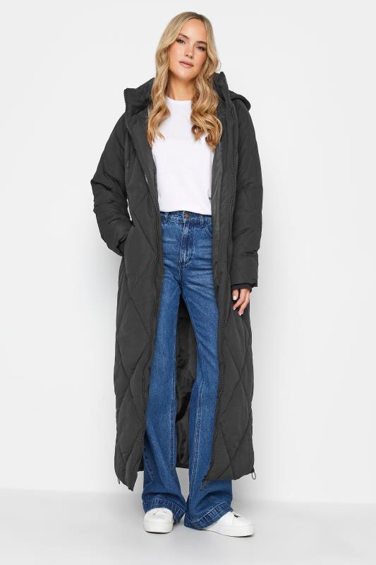 LTS Tall Women's Black Maxi Puffer Coat | Long Tall Sally 1