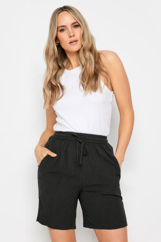  Grande Taille LTS Tall Black Textured Shorts