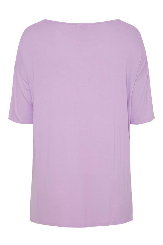 Curve Lilac Purple Oversized T-Shirt 7
