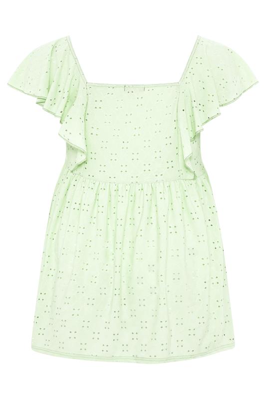 LIMITED COLLECTION Mint Green Broderie Anglaise Peplum Frill Top_BK.jpg