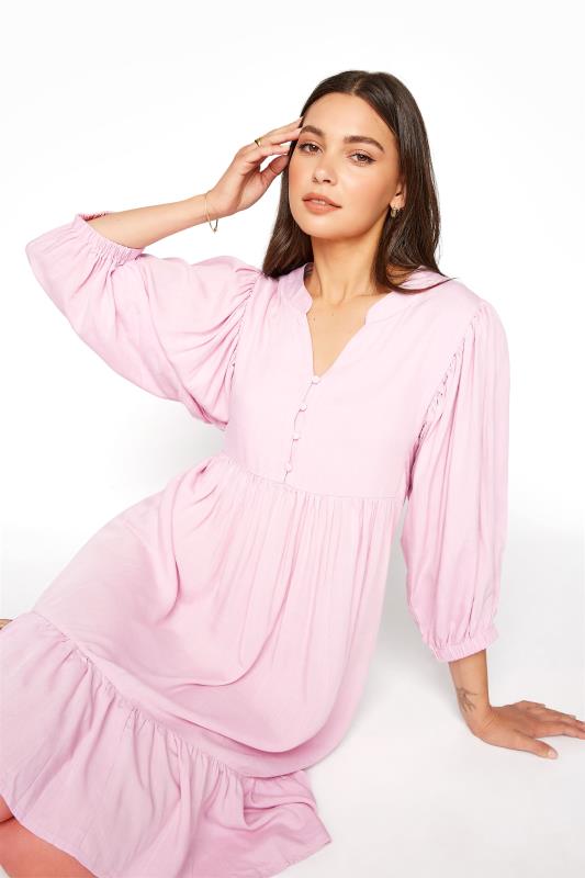 LTS Pink Tiered Smock Dress | Long Tall Sally  4