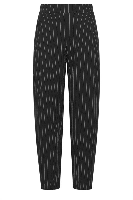 LTS Tall Women's Black Pinstripe Barrel Leg Trousers | Long Tall Sally 5