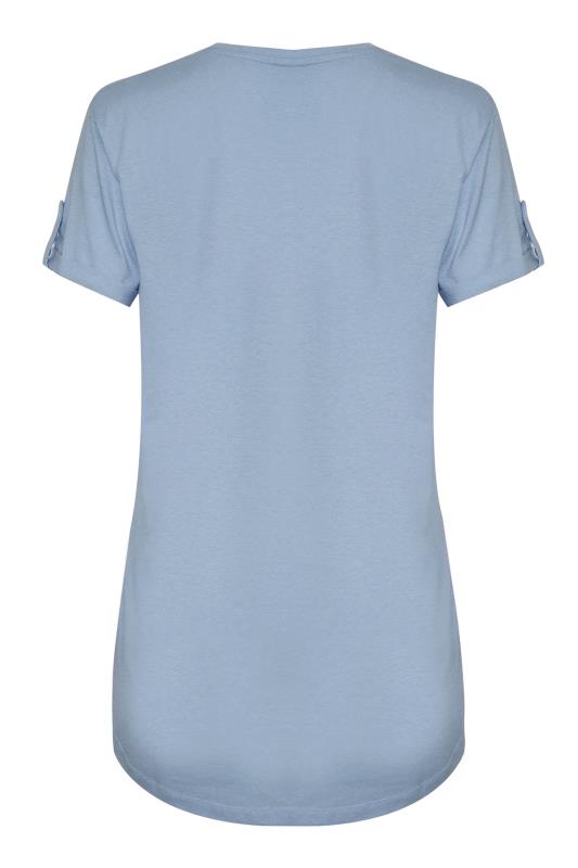 Tall Women's LTS Blue Short Sleeve Pocket T-Shirt | Long Tall Sally 7