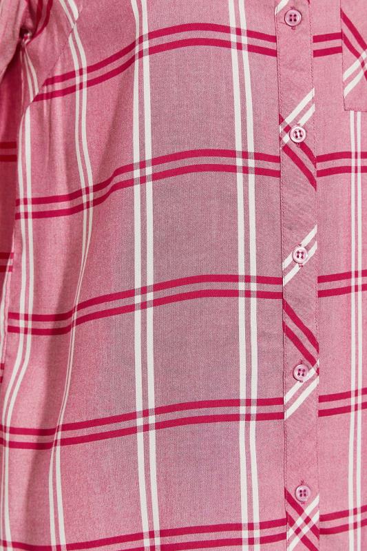 LTS Tall Pink Boyfriend Button Through Shirt 5