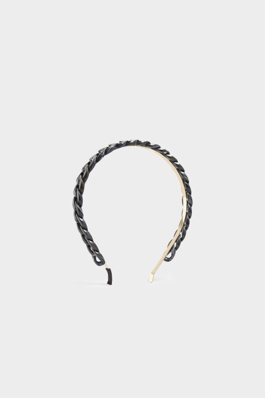 2 PACK Black & Brown Chain Link Headbands 2