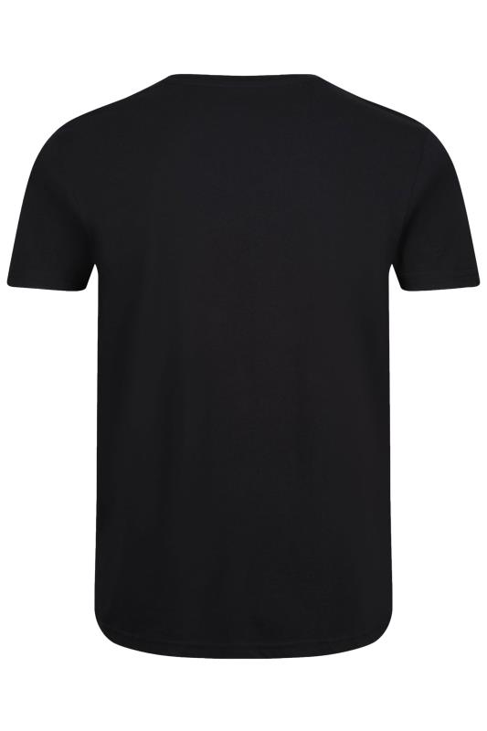 ALPHA INDUSTRIES Big & Tall 2 PACK Black Logo T-Shirts 6
