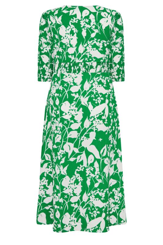 YOURS Plus Size Green Floral Split Front Dress | Yours Clothing 7