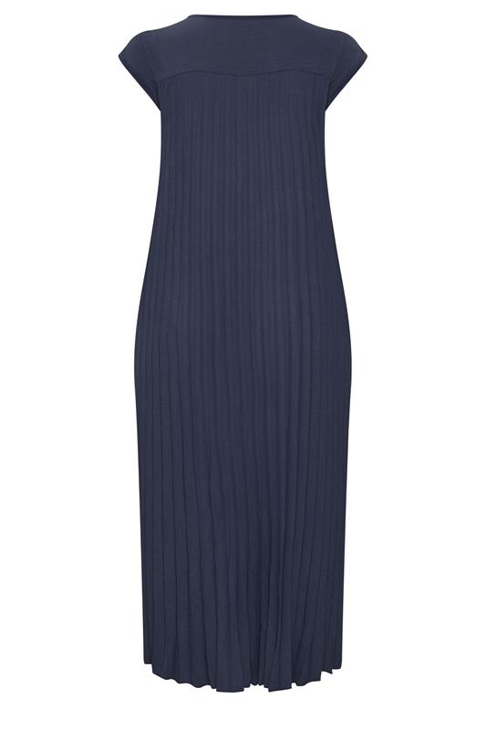 Yours London Women's Plus Size Navy Blue Pleated Dress Size 20