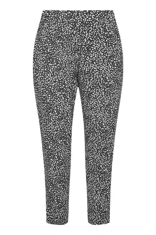 Petite Black Spot Print Harem Trousers | PixieGirl  5