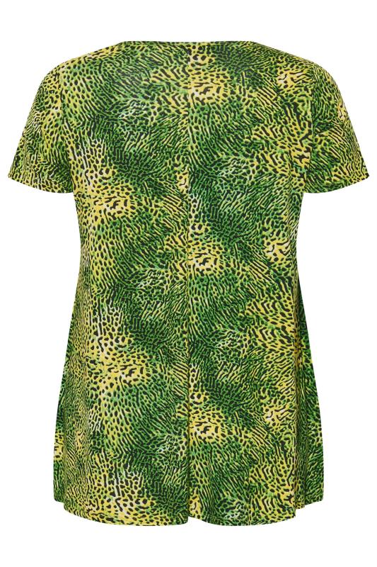 Curve Green Animal Print Cut Out Top 7