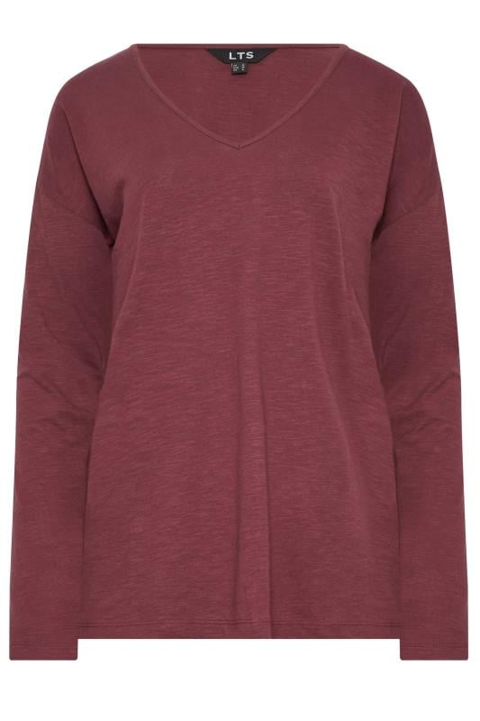 LTS Tall Women's 2 PACK Burgundy Red & Khaki Green Long Sleeve T-Shirts | Long Tall Sally  7