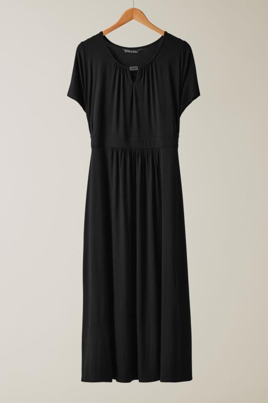 EVANS Plus Size Black Midaxi Dress | Evans 5