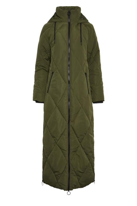LTS Tall Women's Khaki Green Maxi Puffer Coat | Long Tall Sally 6