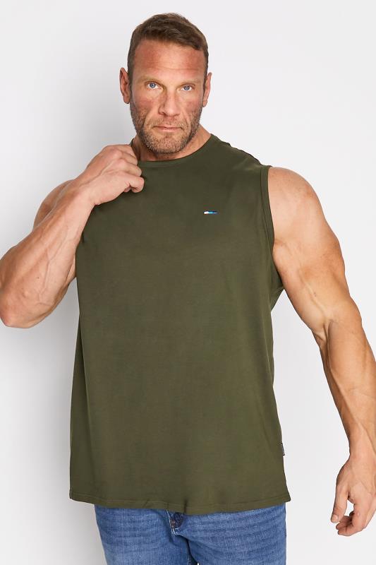 BadRhino Big & Tall Khaki Green Muscle Vest 1