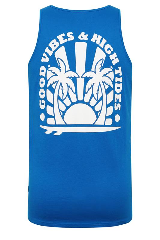 BadRhino Big & Tall Blue 'Good Vibes High Tides' Vest Top | BadRhino 8