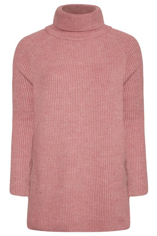 Curve Pink Roll Neck Knitted Jumper 6