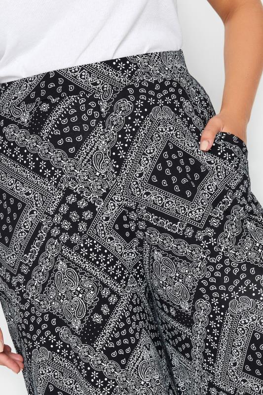 YOURS Curve Plus Size Black Paisley Print Midaxi Culottes | Yours Clothing  3