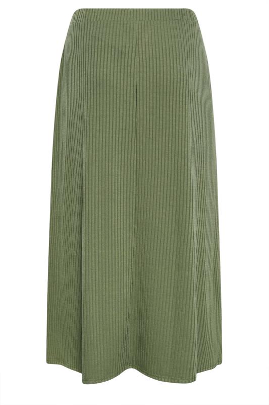 LIMITED COLLECTION Plus Size Khaki Green Button Down Maxi Skirt | Yours Clothing 5