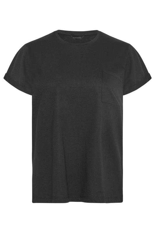 Petite Black Short Sleeve Pocket T-Shirt 6