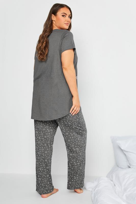Plus Size Grey Tatty Teddy "Shine Bright" Pyjama Set | Yours Clothing 3