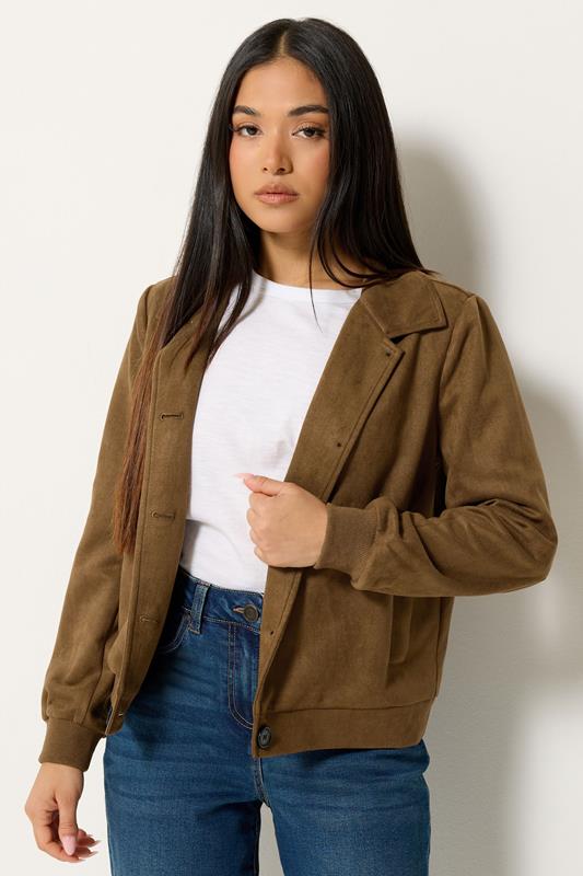  M&Co Petite bruine faux suède knopjas