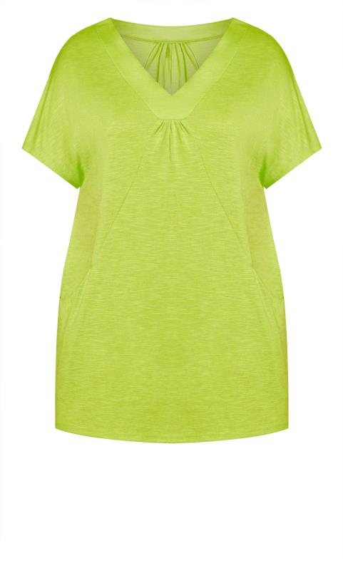 Evans Lime Green Pocket Pleat Tunic 6