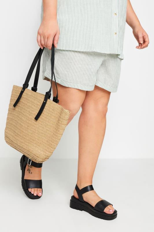 Brown Straw Beach Bag | Yours Clothing 1