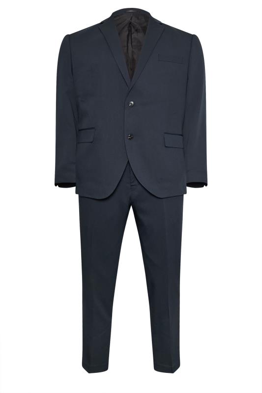 JACK & JONES Big & Tall Navy Blue 'Franco' Suit | BadRhino 5