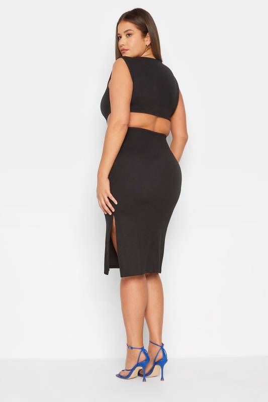 LTS Tall Women's Black Cut Out Detail Mini Dress | Long Tall Sally 3