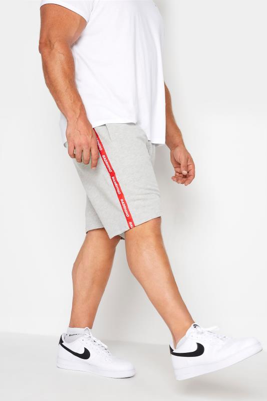 Men's  BadRhino Big & Tall Grey Marl Tape Jogger Shorts