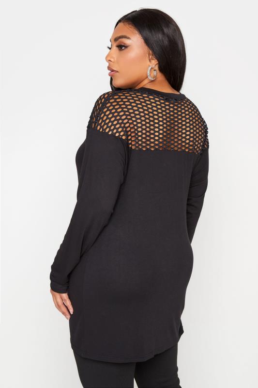 LIMITED COLLECTION Curve Black Long Sleeve Fishnet Top_C.jpg
