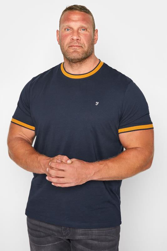 FARAH Big & Tall Navy Blue Spruce T-Shirt 1
